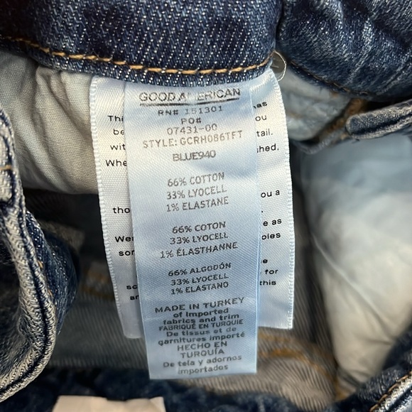 GOOD AMERICAN GOOD CLASSIC HI RISE GAP PROOF WAIST STRETCHY SIZE 0/25 NWT - Picture 7 of 8